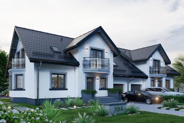  Projekt domu APS 194 dwulokalowy (LUA1307) - projekt domu parterowego z poddaszem - Zdjęcie 3