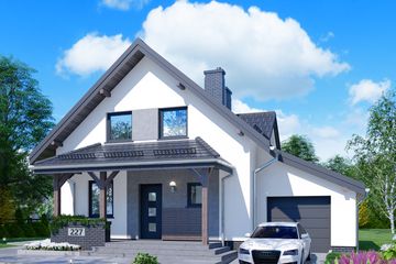  Projekt domu APS 227 (LUA1312) - projekt domu parterowego z poddaszem - Zdjęcie 1