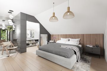 Projekt domu APS 198 - parterowy z poddaszem dom o powierzchni 127,20 m², dach dwuspadowy - ujęcie 5