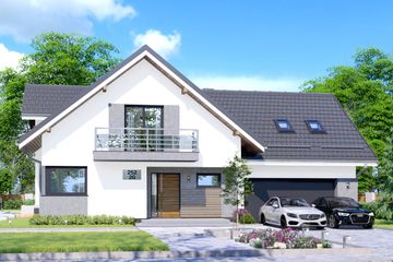  Projekt domu APS 252 + 2G (LUA1314) - projekt domu parterowego z poddaszem - Zdjęcie 3