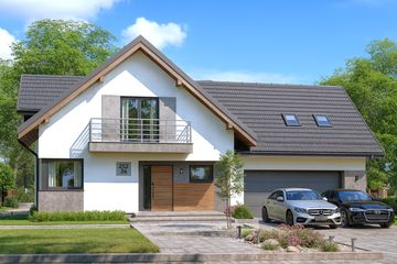  Projekt domu APS 252 + 2G (LUA1314) - projekt domu parterowego z poddaszem - Zdjęcie 2