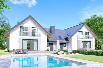  Projekt domu APS 192 (LUA1315) - projekt domu parterowego z poddaszem - Zdjęcie 2