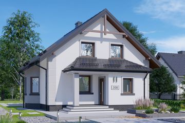  Projekt domu APS 208 (LUA1319) - projekt domu parterowego z poddaszem - Zdjęcie 1