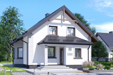  Projekt domu APS 208 (LUA1319) - projekt domu parterowego z poddaszem - Zdjęcie 1