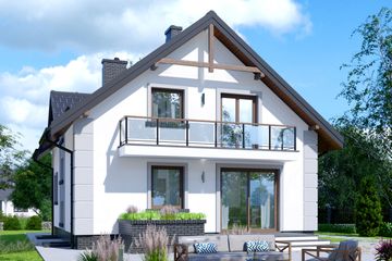  Projekt domu APS 208 (LUA1319) - projekt domu parterowego z poddaszem - Zdjęcie 2