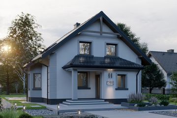  Projekt domu APS 208 (LUA1319) - projekt domu parterowego z poddaszem - Zdjęcie 3