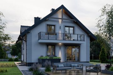  Projekt domu APS 208 (LUA1319) - projekt domu parterowego z poddaszem - Zdjęcie 4