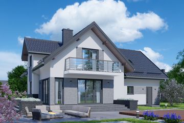  Projekt domu APS 232 + 2G (LUA1326) - projekt domu parterowego z poddaszem - Zdjęcie 2