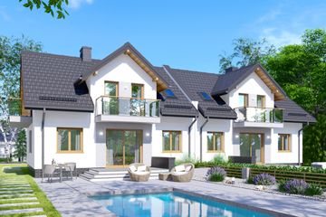  Projekt domu APS 204 (LUA1331) - projekt domu parterowego z poddaszem - Zdjęcie 2