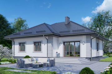  Projekt domu APS 200 (LUA1333) - projekt domu parterowego - Zdjęcie 2