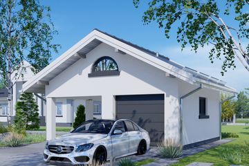  Projekt garażu APG 14 (LUA1339) - projekt garażu parterowego - Zdjęcie 1