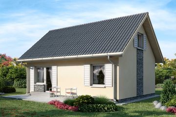 Projekt domu D67 - Paulinka (WAI1005) - projekt domu parterowego z poddaszem - Zdjęcie 2