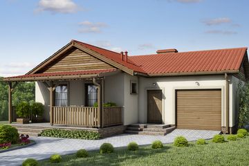  Projekt domu D105 - Anita (WAI1012) - projekt domu parterowego - Zdjęcie 1