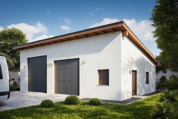  Projekt garażu G142 - Budynek garażowo - gospodarczy (PRA1214) - projekt garażu parterowego - Zdjęcie 1