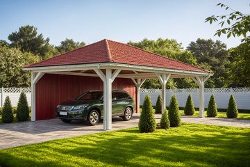  Projekt wiaty garażowej G168 - Wiata drewniana (PRA1216) - projekt wiaty parterowego - Zdjęcie 1