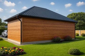  Projekt wiaty garażowej G136 - Wiata drewniana (PRA1229) - projekt wiaty parterowego - Zdjęcie 2