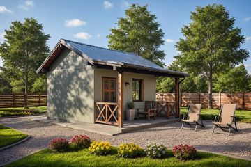  Projekt budynku gospodarczego G207 - Budynek gospodarczy (PRA1233) - projekt budynku parterowego - Zdjęcie 1