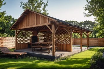  Projekt wiaty garażowej G170 - Wiata drewniana (PRA1235) - projekt wiaty parterowego - Zdjęcie 2