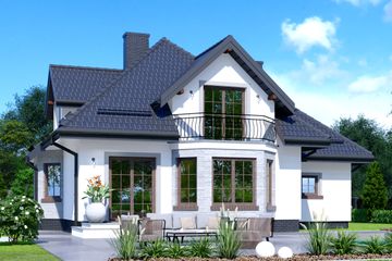  Projekt domu APS 160 (LUA1182) - projekt domu parterowego z poddaszem - Zdjęcie 2