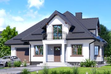 Projekt domu APS 160 (LUA1182) - projekt domu parterowego z poddaszem - Zdjęcie 1