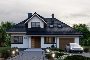  Projekt domu APS 163 (LUA1183) - projekt domu parterowego z poddaszem - Zdjęcie 3