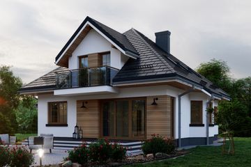  Projekt domu APS 163 (LUA1183) - projekt domu parterowego z poddaszem - Zdjęcie 4