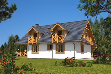  Projekt domu A-124 Dom szkieletowy (BBD1201) - projekt domu parterowego z poddaszem - Zdjęcie 7