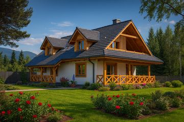  Projekt domu A-124 Dom szkieletowy (BBD1201) - projekt domu parterowego z poddaszem - Zdjęcie 2