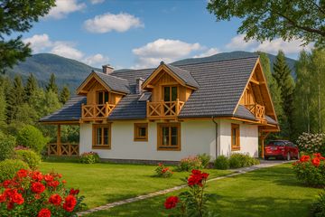  Projekt domu A-124 Dom szkieletowy (BBD1201) - projekt domu parterowego z poddaszem - Zdjęcie 4