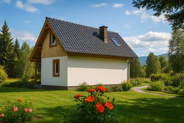  Projekt domu A-125 Dom bukowa szkieletowy (BBD1208) - projekt domu parterowego z poddaszem - Zdjęcie 4