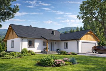  Projekt domu A-128 Dom katowicka szkieletowy (BBD1217) - projekt domu parterowego - Zdjęcie 1