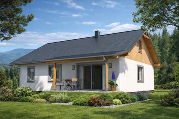  Projekt domu A-128 Dom katowicka szkieletowy (BBD1217) - projekt domu parterowego - Zdjęcie 2