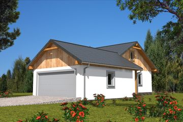  Projekt domu A-128 Dom katowicka szkieletowy (BBD1217) - projekt domu parterowego - Zdjęcie 3