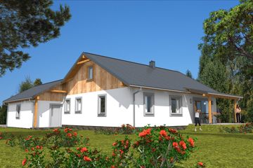  Projekt domu A-128 Dom katowicka szkieletowy (BBD1217) - projekt domu parterowego - Zdjęcie 4