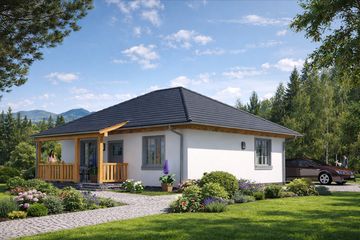  Projekt domu A-126 Dom liliowa szkieletowy (BBD1219) - projekt domu parterowego - Zdjęcie 1
