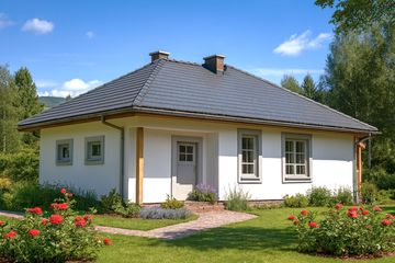  Projekt domu A-126 Dom liliowa szkieletowy (BBD1219) - projekt domu parterowego - Zdjęcie 1