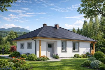  Projekt domu A-126 Dom liliowa szkieletowy (BBD1219) - projekt domu parterowego - Zdjęcie 4
