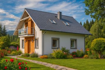  Projekt domu A-130 Dom lipowa szkieletowy (BBD1221) - projekt domu parterowego z poddaszem - Zdjęcie 2