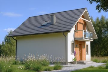  Projekt domu A-130 Dom lipowa szkieletowy (BBD1221) - projekt domu parterowego z poddaszem - Zdjęcie 2