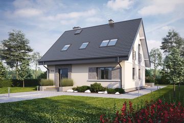  Projekt domu TK10 (WAK1001) - projekt domu parterowego z poddaszem - Zdjęcie 2