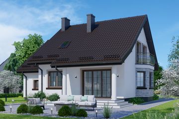  Projekt domu APS 161 (LUA1185) - projekt domu parterowego z poddaszem - Zdjęcie 2
