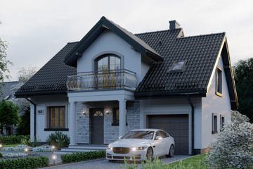  Projekt domu APS 161 (LUA1185) - projekt domu parterowego z poddaszem - Zdjęcie 3