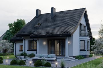  Projekt domu APS 161 (LUA1185) - projekt domu parterowego z poddaszem - Zdjęcie 4