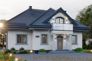  Projekt domu APS 157 (LUA1187) - projekt domu parterowego z poddaszem - Zdjęcie 3