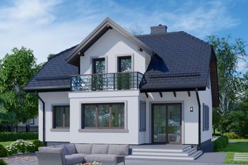  Projekt domu APS 165 (LUA1188) - projekt domu parterowego z poddaszem - Zdjęcie 2