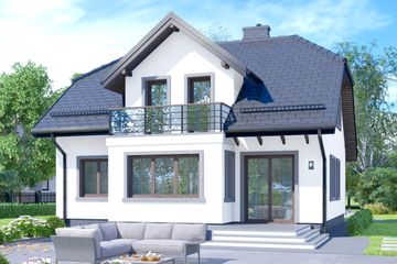  Projekt domu APS 165 (LUA1188) - projekt domu parterowego z poddaszem - Zdjęcie 2