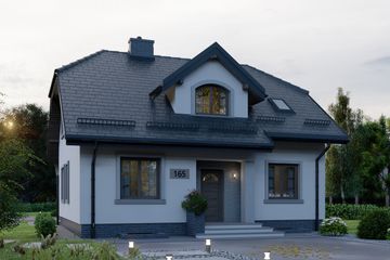  Projekt domu APS 165 (LUA1188) - projekt domu parterowego z poddaszem - Zdjęcie 3