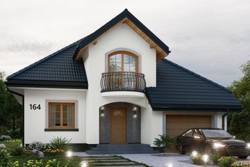  Projekt domu APS 164 (LUA1190) - projekt domu parterowego z poddaszem - Zdjęcie 4