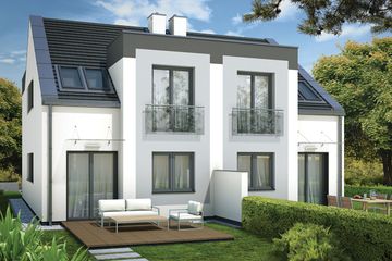  Projekt domu Emilia - bliźniak LP (WRD2329) - projekt domu parterowego z poddaszem - Zdjęcie 2