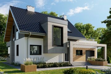  Projekt domu Lara (1473) (KRD2596) - projekt domu parterowego z poddaszem - Zdjęcie 1
